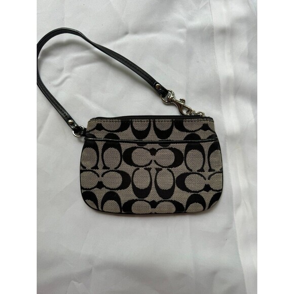 Coach black monogram wristlet - Picture 2 of 8
